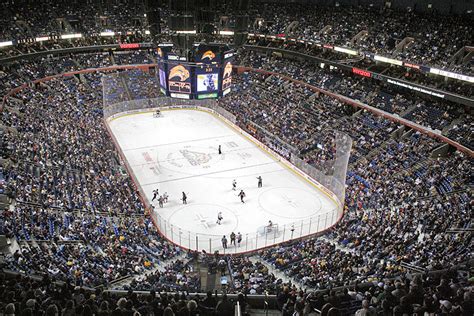 HSBC Arena in downtown Buffalo, New York during the Sabres game against the New York Islanders..