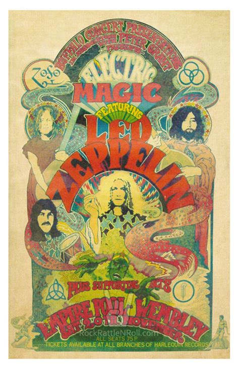 LED ZEPPELIN 1972 Concert Poster 11x17 Repro Iconic Classic | Etsy