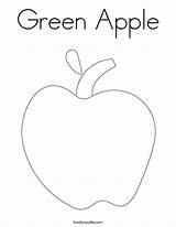 Green Apple Coloring Page  Twisty Noodle sketch template