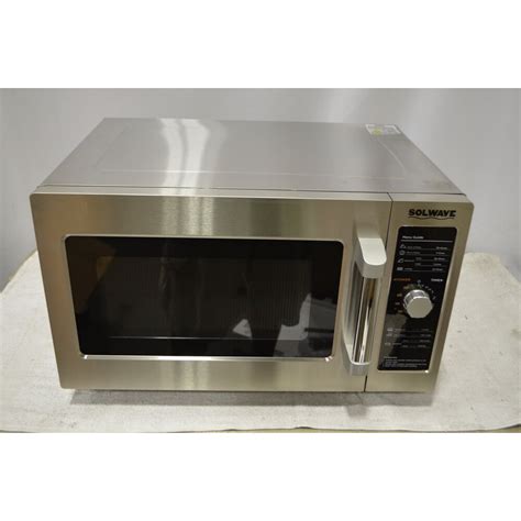 Scratch and Dent Solwave 1000W Stackable Commercial Microwave with Large 1.2 cu. ft. Interior ...