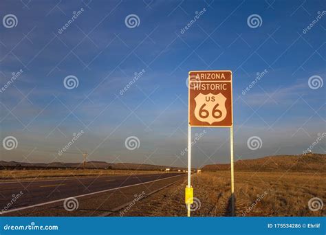 Arizona Historic Route 66 Sign Stock Photo - Image of emblem, space: 175534286