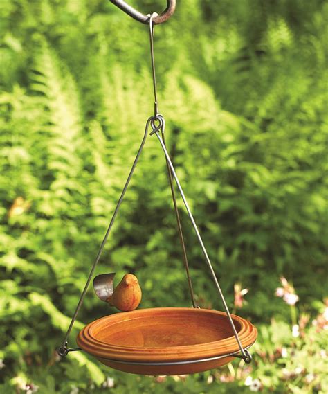 Spice Round Hanging Bird Bath | Hanging bird bath, Bird bath, Unique ...