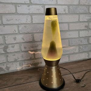 Groovy Mod Starlight Gold Lava Lamp With Light Green and Clear Lava - Etsy