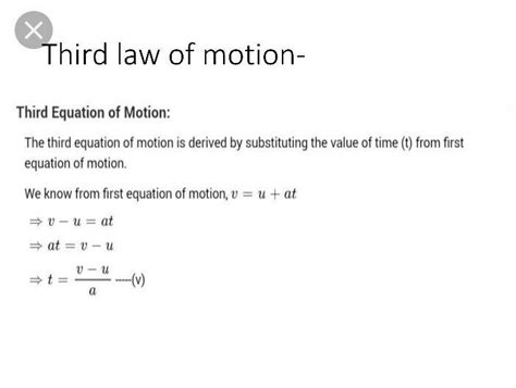 3rd equation of motion - Brainly.in