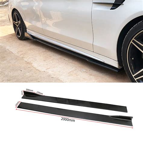 Universal side skirt lengthening car retrofitting carbon fiber pattern ...