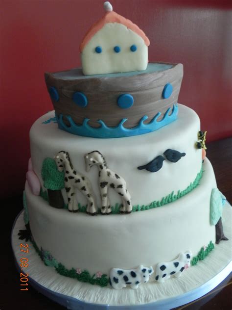 Noah's Ark Theme Cake For Christening - CakeCentral.com