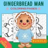 Printable Gingerbread Man Coloring Pages - Fun November December Activities