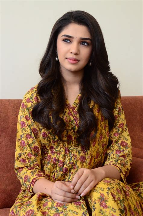 Uppena movie actress Krithi Shetty interview stills - South Indian Actress