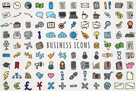 Business Icons Clipart Set planner stickers clipart | Etsy