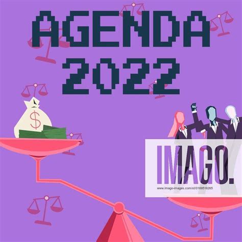 Sign displaying Agenda 2022. Concept meaning list of activities in ...