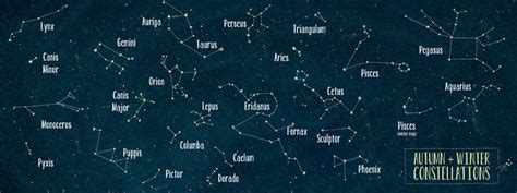 Autumn and Winter Constellation Map Detail by Joy Laforme - Google ...