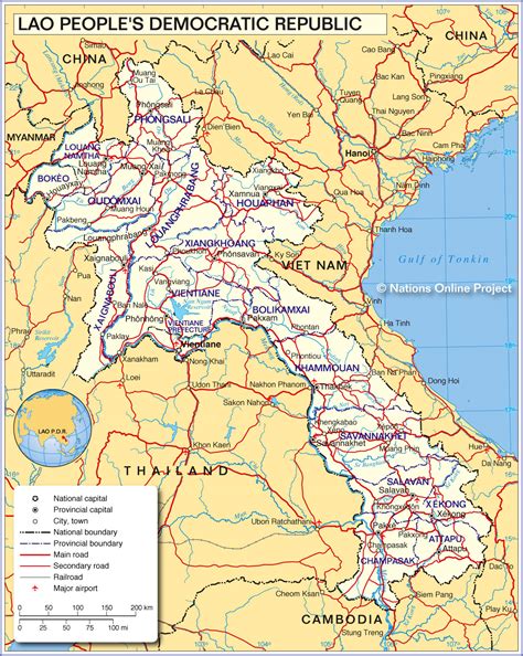 Political Map of Laos - Nations Online Project