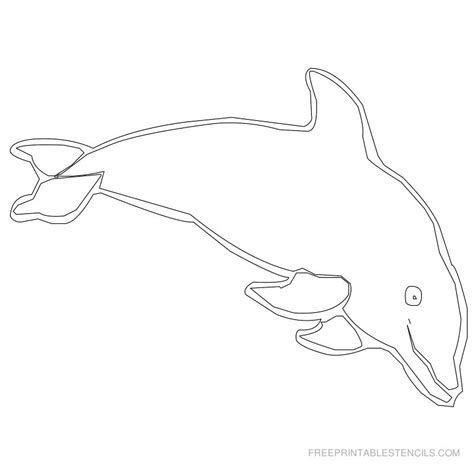 Printable Dolphin Stencil