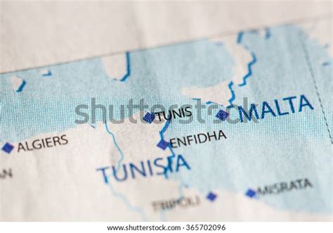 Closeup Enfidha Tunisia On Political Map Stock Photo 365702096 ...