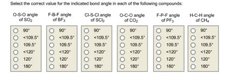 Solved: Select The Correct Value For The Indicated Bond An... | Chegg.com