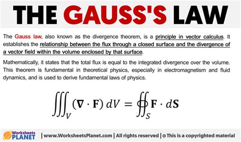 The Gauss Law | Formula + Definition