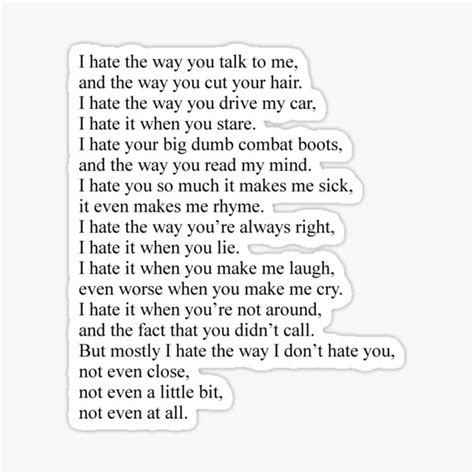 10 Things I Hate About You Quotes Poem - Hailee Marcellina