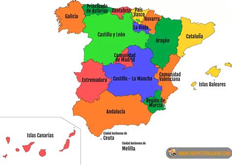 Comunidades Autónomas De España: Cuantas Hay, Listado y Mapa - Proyecto Viajero