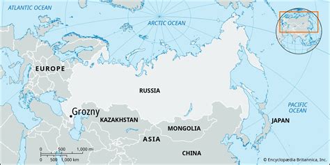 Grozny Map Russia