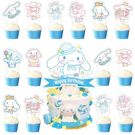 Buy ARHAVI25 Pcs Cinnamoroll Cake Topper and Cupcake Toppers Set, Cinnamoroll Birthday Party ...