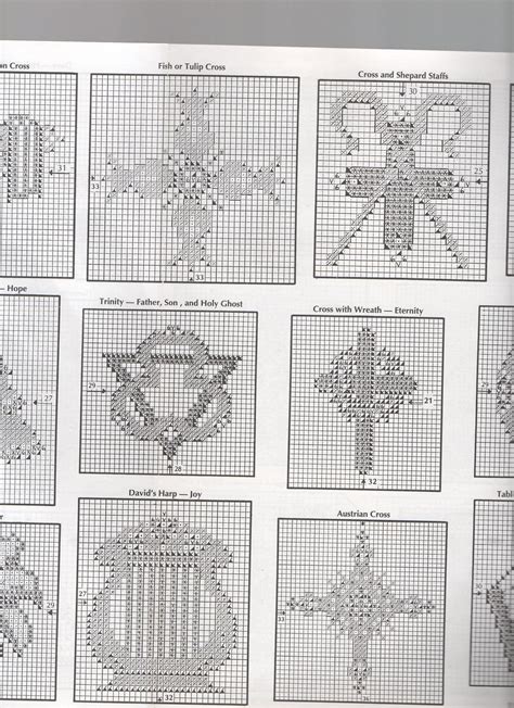 pg 9 - 55 Favorite Christian Symbols Blackwork Cross Stitch, Cross ...