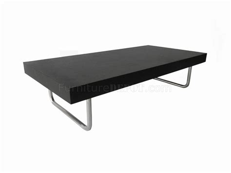 Wenge Finish Modern Coffee Table w/Metal Legs