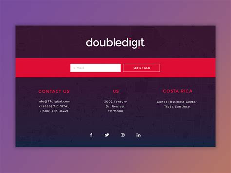 Footer by David Melendez on Dribbble