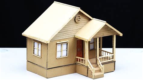 How to Build a Simple Cardboard House for a School Project | Cardboard house, House template ...