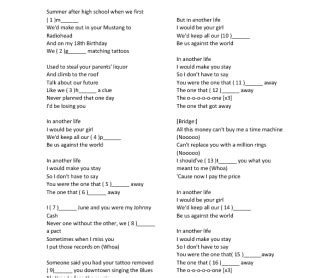 Song Worksheet: The One That Got Away by Katy Perry