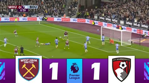 West Ham vs. Bournemouth [1-1] | Premier League 2023/24 | Match ...