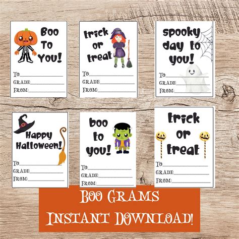 Halloween Candy Gram Template, Halloween Boo Gram, School Candy Gram ...