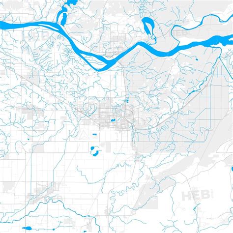 Rich detailed vector map of Abbotsford, British Columbia, Canada ...