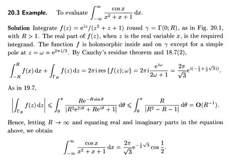 complex analysis - Why do we have to take the real part in this contour integral? - Mathematics ...