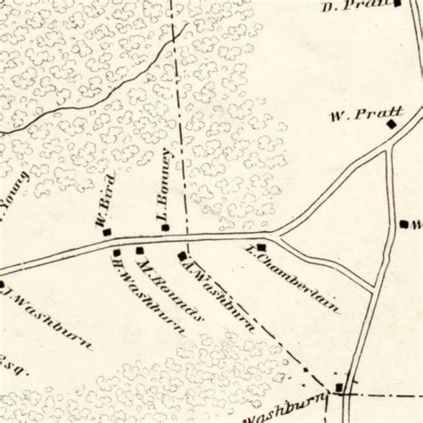 Vintage Map of Bridgewater County, Massachusetts 1848 by Ted's Vintage Art