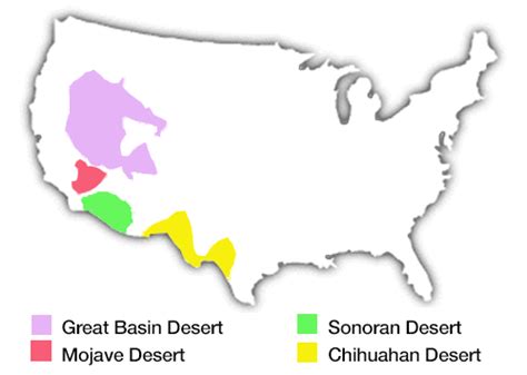 United States Desert Map | Tourist Map Of English