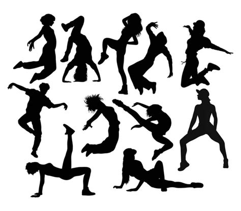 Human action silhouettes | Human Action Silhouettes — Stock Vector ...