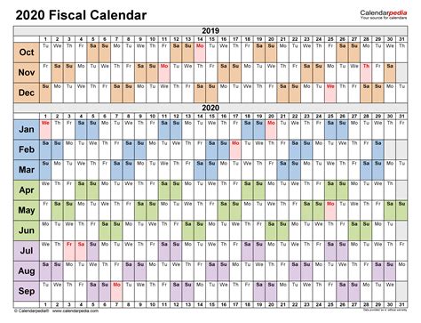 Cisco Fiscal Year Calendar 2021 - Calendar Page