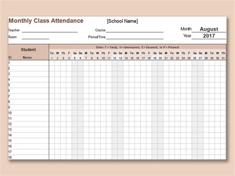 2022 Employee Attendance Template