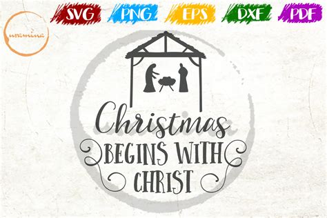 Christmas Begins with Christ Graphic by Uramina · Creative Fabrica