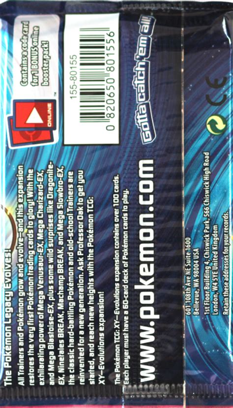 POKEMON XY EVOLUTIONS BOOSTER PACK – Pokefeens