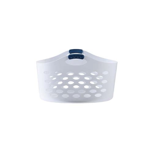 Rubbermaid 2.2-Bushel Plastic Laundry Basket Flex N Carry: White in the Laundry Hampers ...