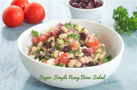 Navy Beans Salad Recipe (Vegan) - HealingTomato.com