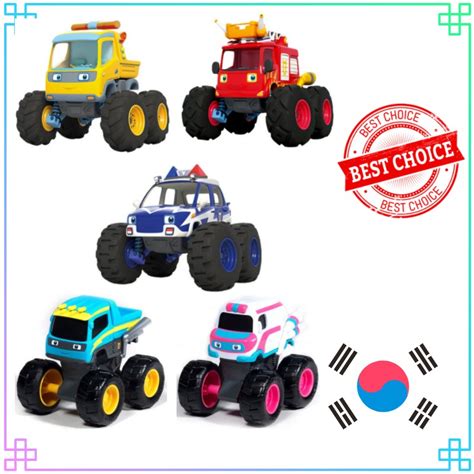 Baby Bus 5 SET - Monster Police Car + Fire Truck + Tow Truck ...