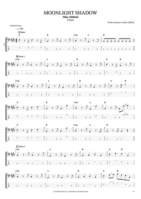 Moonlight Shadow Tab by Mike Oldfield (Guitar Pro) - Full Score ...