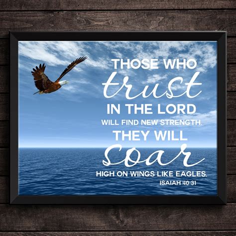 Printable Bible Verse Trust In the Lord Isaiah 40:31 - Finding Time To Fly