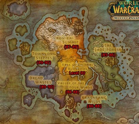 Mists of Pandaria Leveling Map | Rokk Talk