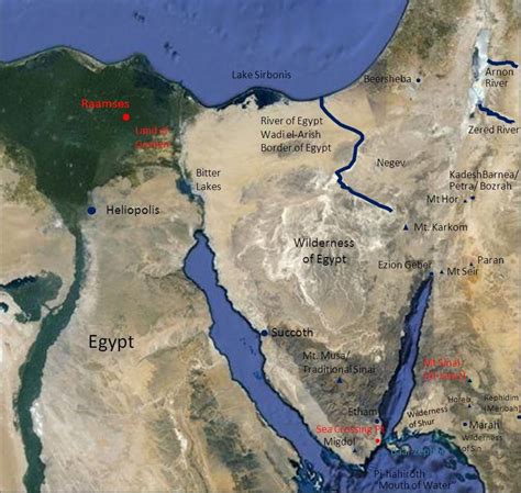 The Location of Mt Sinai and the Location of the Red Sea Crossing ...