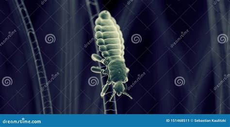 A head louse stock illustration. Illustration of nits - 151468511