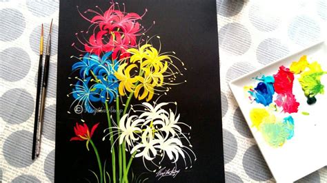 painting tutorial | step by step acrylic painting spring flowers for ...