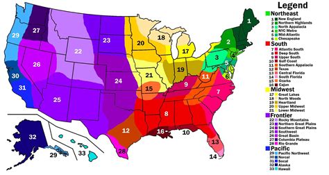 Cultural Regions Of The United States Map – Map Vector